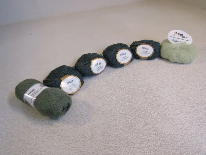 Elann Baby Lace Yarn Kit – Merino, Super Kydd, Baby Silk, Green Shade, New 1