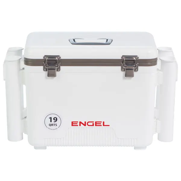 Engel 19-Quart Drybox Cooler Featuring Rod Holders – Streamlined Fishing Companion 1