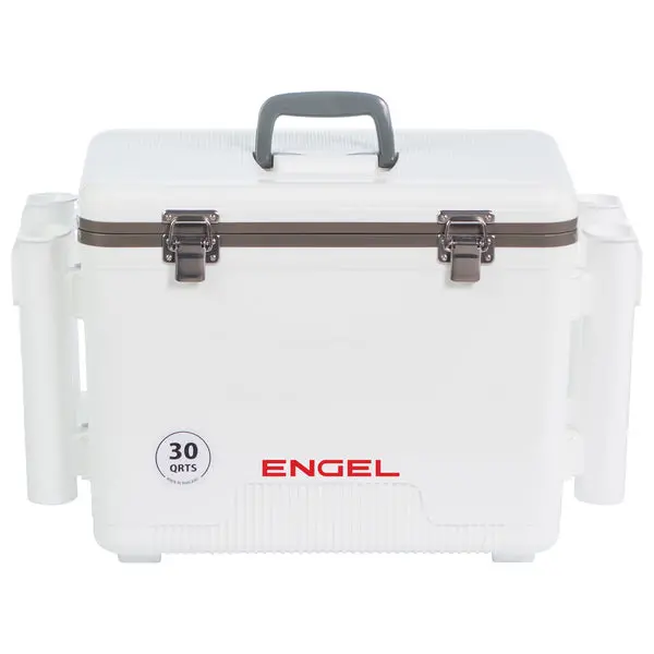 Engel 30-Quart Drybox Cooler With Integrated Rod Holders – Angler-Optimized Design 1