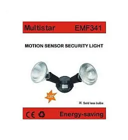 Ewi Emf341 220V Motion-Sensing Security Light With Dusk-To-Dawn Control 1