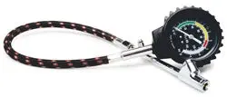 Extended-Reach Dual-Scale Tire Gauge With Ergonomic Foot Design And Clear Dial 1