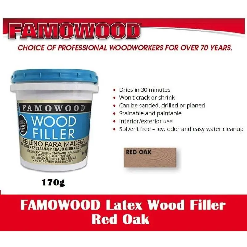 Famowood Red Oak Wood Filler – 6 Oz (170 G) 1