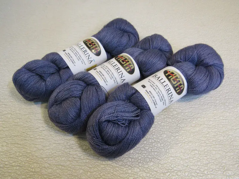 Fiesta Ballerina Yarn In Wild Iris Blue – 3 High-Yardage Skeins (925 Yds Each) 1