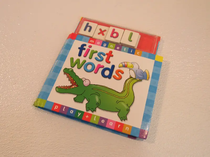 First Words Magnetic Play & Learn – Interactive Board Book With Attachable Letter Magnets 1