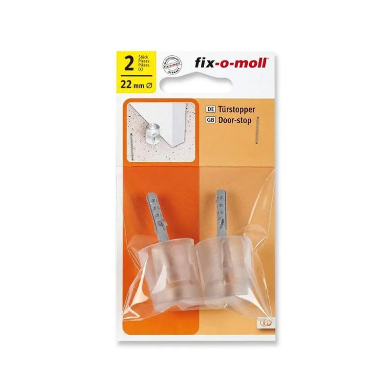 Fix-O-Moll Screw-Mount Clear Doorstop – Adjustable Stopper 1