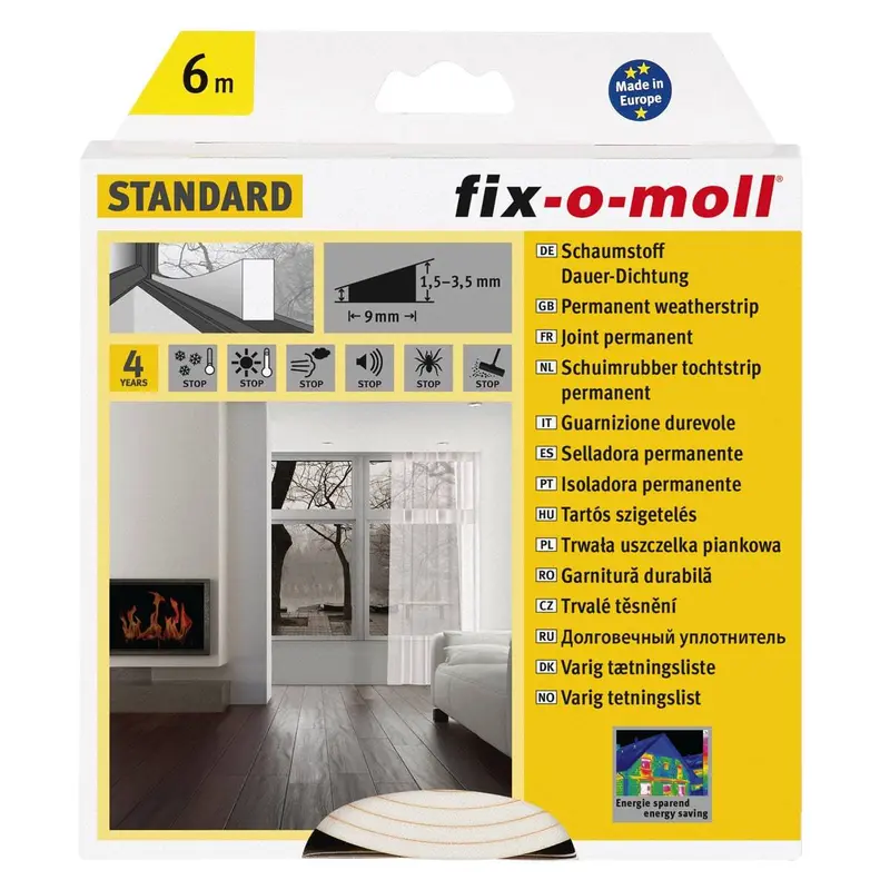 Fix-O-Moll White Permanent Self-Adhesive Sealing Tape – 4 Mm × 6 M 1