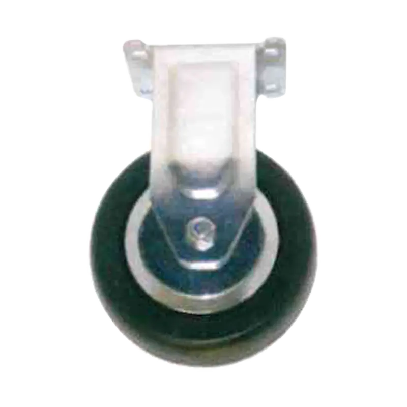 Fixed 5" X 2" Swivel Caster With Rigid Mounting Plate 1