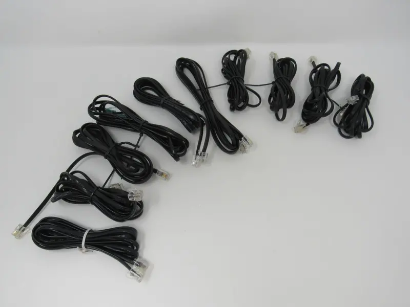 Fresh Rj-11 Phone Cord Lot — 10 Cables, Multiple Lengths 1