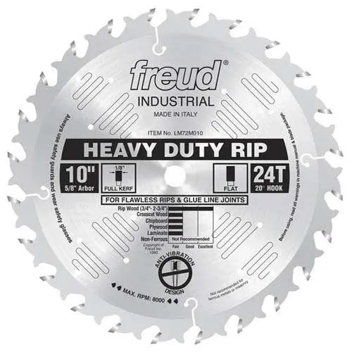 Freud Tools D10Hr Heavy-Duty 10" Rip Saw Blade 1