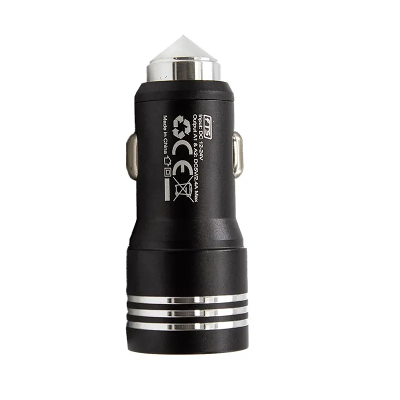 Fts Fts-30C Bk Dual-Usb 2.4A Car Charger 1