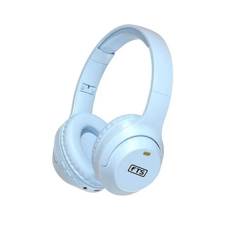 Fts Kd55 Pure Audio Bluetooth Headphones – Crisp Sound & Comfort Fit In Blue 1