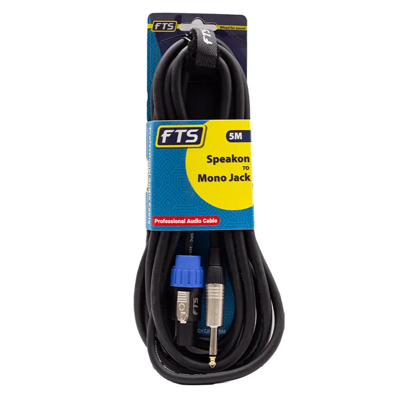 Fts Tsc033C+Tj009/5M 5-Meter Speakon To Mono 6.35Mm Jack Cable 1