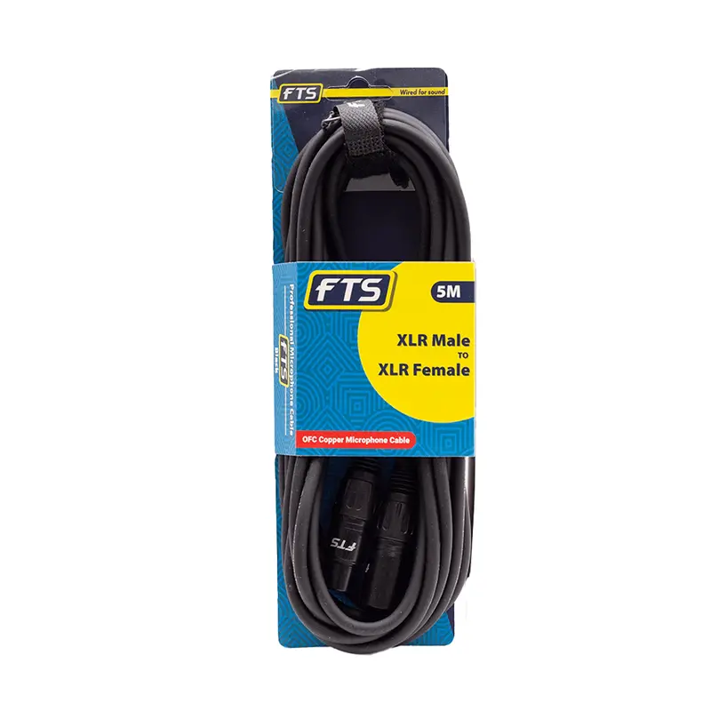 Fts Tx009+Tx012Bk 10-Meter Black Xlr Mic Cable – Balanced Studio Grade 1