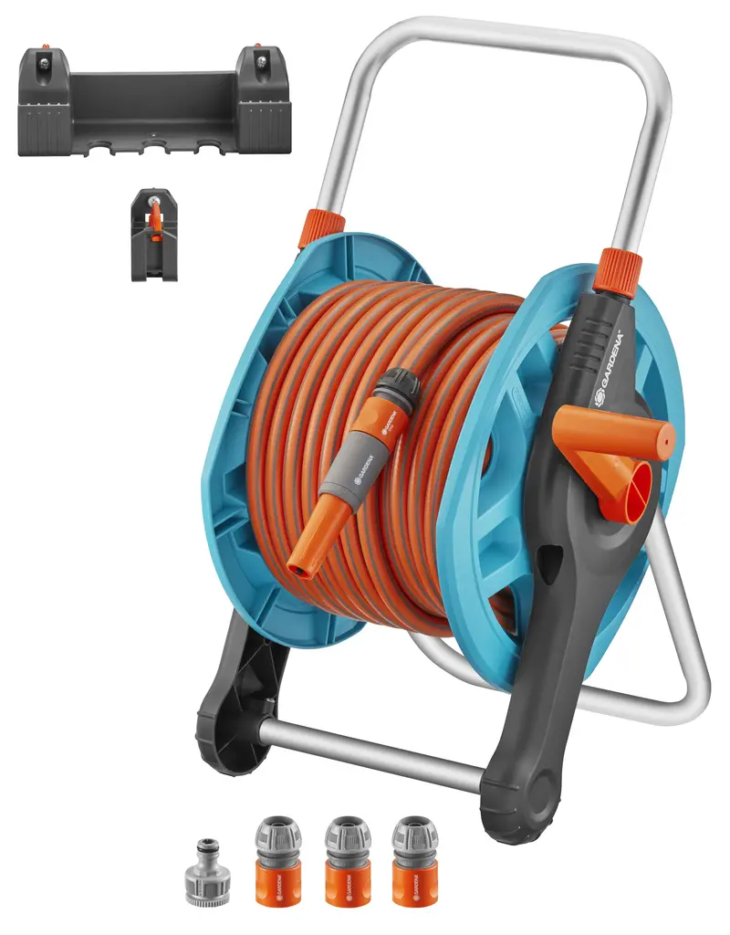 Gardena Basic Wall-Mounted Hose Reel – 25 Metre Capacity 1