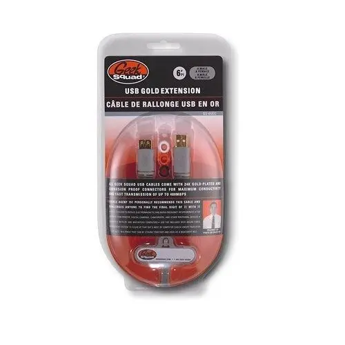 Geek Squad 6-Foot Gold-Plated Usb-A To Usb-A Extension Cable (New) 1