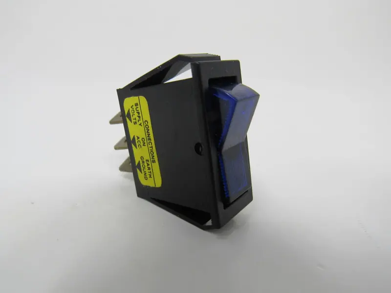 General Electric 21920 Blue Illuminated Rocker Switch – Black/Gold Finish 1