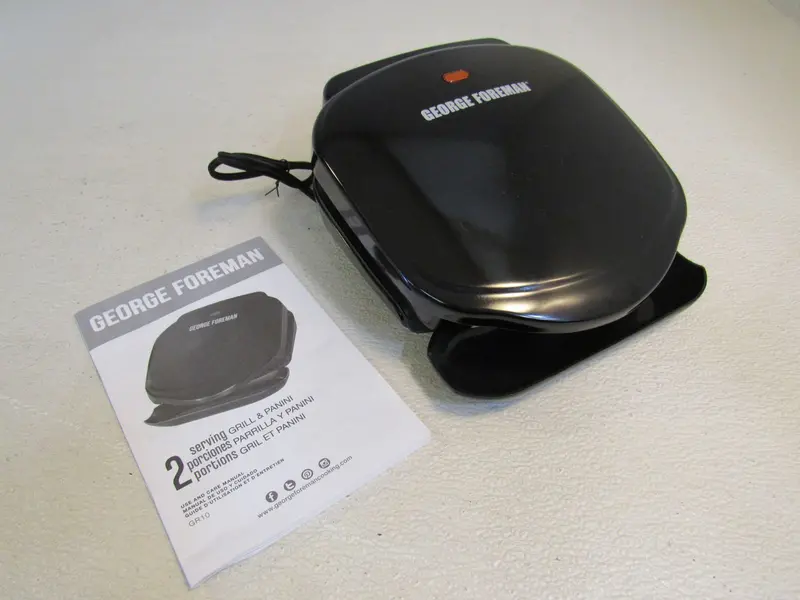George Foreman 22-Inch Electric Indoor Grill For Two – Classic Plate Design 1