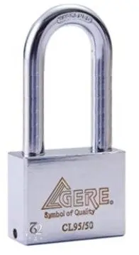 Gere Extended-Shackle Steel Padlock – 40Mm, Versatile Security 1