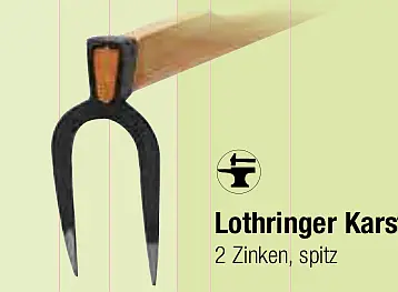 German Lorraine Karst Fork Hoe – Dual-Purpose Tool With Pointed, Sturdy Tines 1