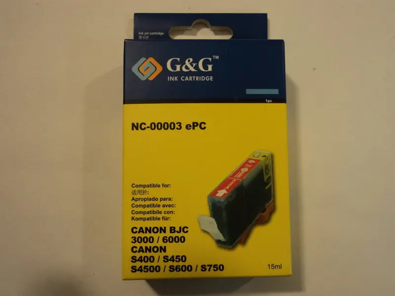G&G Cyan Ink Cartridge – For Canon Bjc-3000/6000 & S-Series Printers (S400–S750), Model Nc-00003Epc – New 1