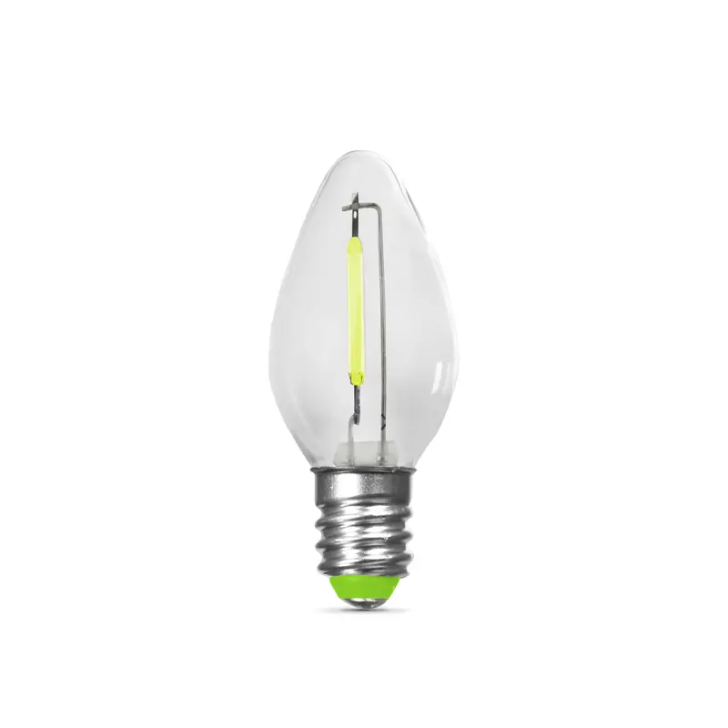 Green C7 Led Holiday Bulbs – Energy-Efficient Party Lighting (2-Pack) 1