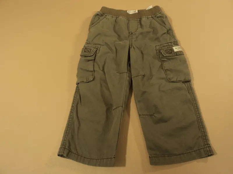 Green Cotton Drawstring Pants For Toddlers & Kids, Size 2–4 / 3T (Pre-Owned) 1