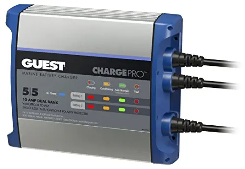 Guest 2711A 10A Dual-Bank 12V On-Board Battery Charger (120V Input) 1