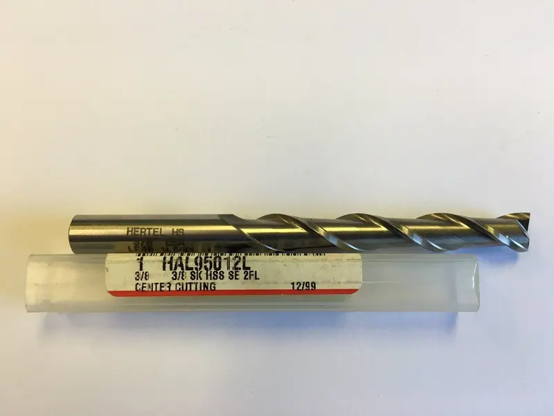 Hal-95012L Two-Flute Hss End Mill – 3/8" X 3/8" X 2.5" X 4.25", Square Profile 1
