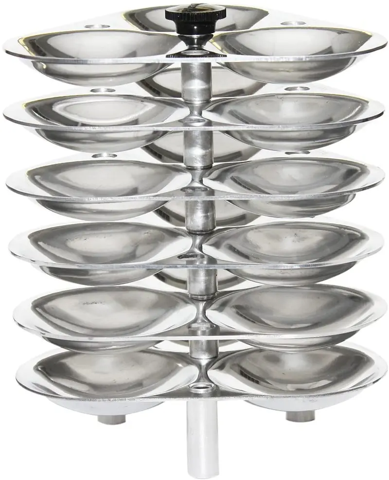 Hawkins Aluminum Idli Stand – Fits 6.5L, 10L & 12L Cookers, 18-Idli Capacity 1