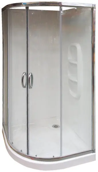 Henry Brooks Collesium Curved Chrome Corner Shower Enclosure – 900X900Mm With Moulded Wall Liner 1