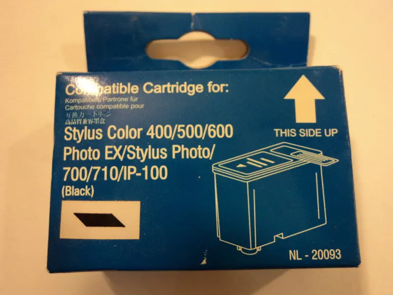 High-Yield Black Ink Cartridge – Compatible With Epson Stylus 400/500/600 & Nl-20093 Printers – New 1