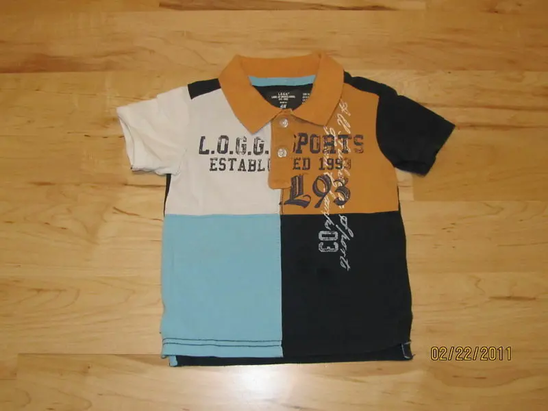 H&M Logg Infant Boys’ Multicolor Collar Shirt – Size 6–9 Months – Pre-Owned 1