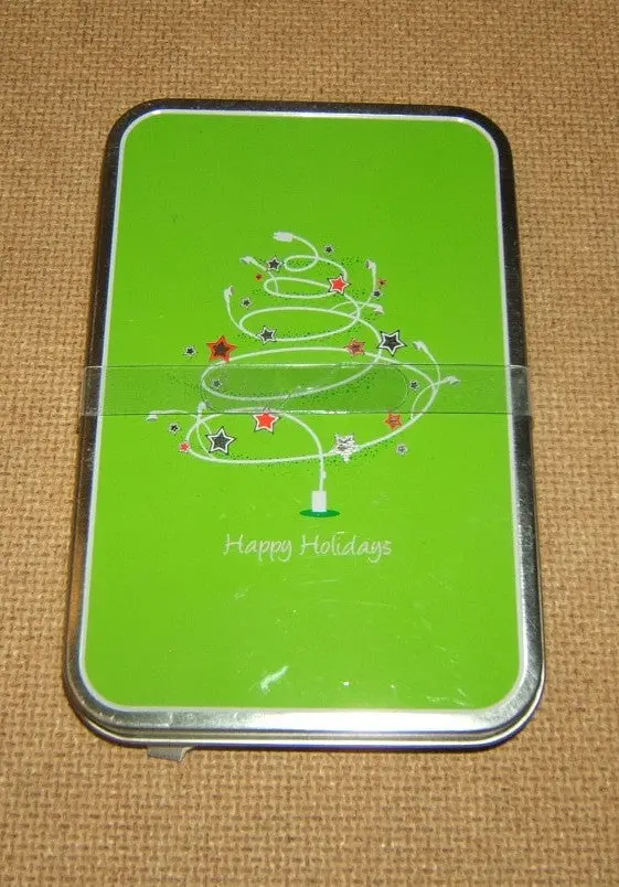 Holiday Gift Tin – 5" X 3" Flat Storage Box For Seasonal Treats Or Small Gifts 1