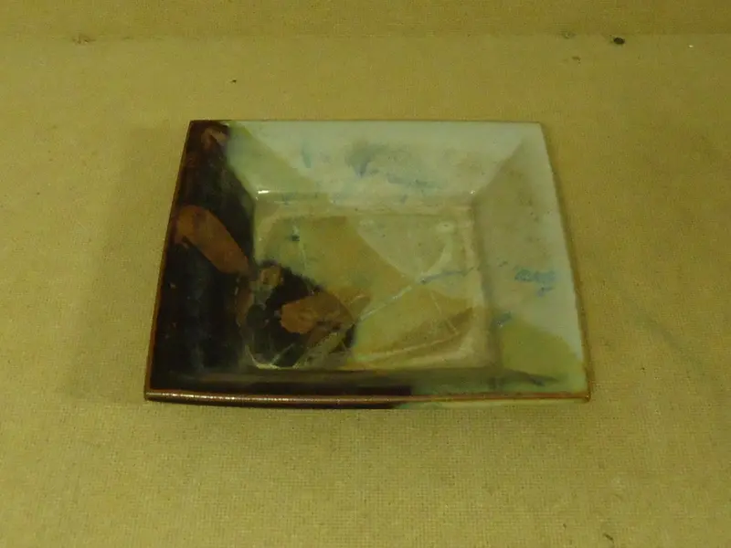 Houle Ceramic Serving Dish – 8" X 8" X 2" Earth-Tone Pottery In Brown, Green & Gray 1
