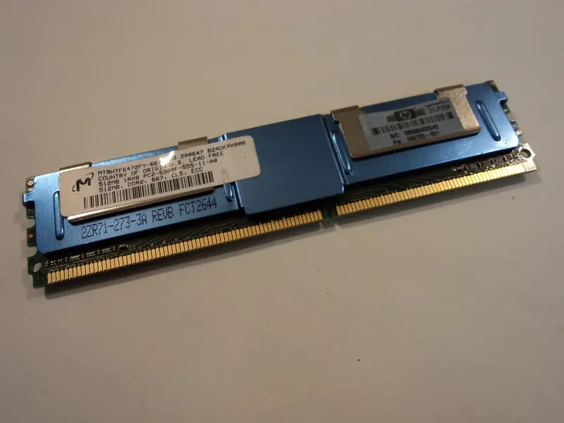 Hp Micron 512Mb Ddr2 Ram Module Pc2-5300F (667Mhz) 1Rx8 – Refurbished 1