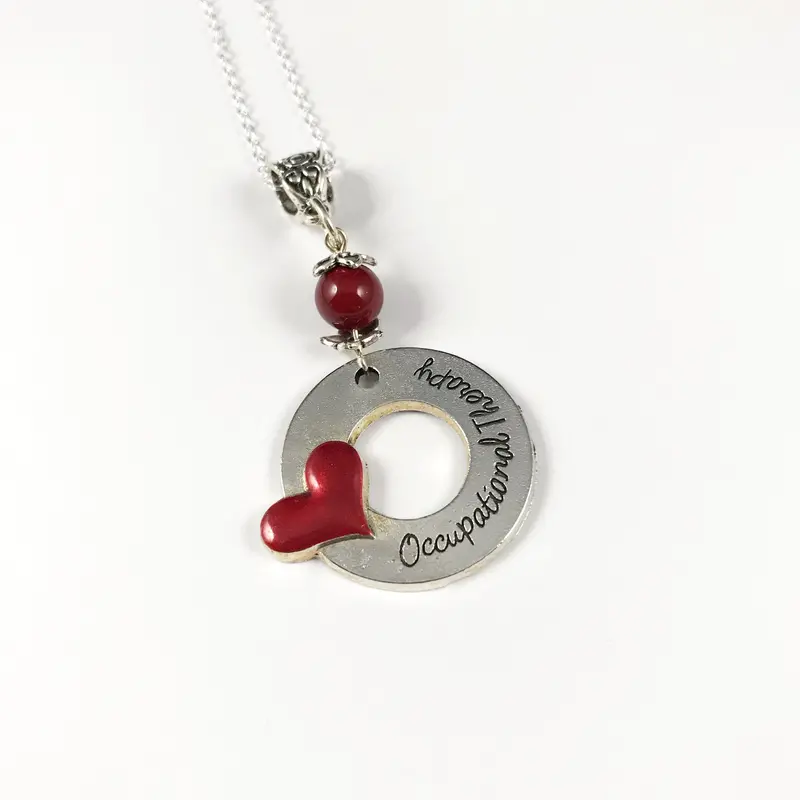 "I Heart Occupational Therapy" Statement Necklace 1