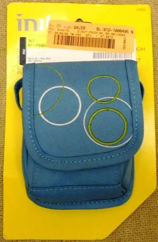 Init Nt-Pbb04 Ultra-Slim Digital Camera Pouch – Nylon Material, Vibrant Blue Color – Brand New 1