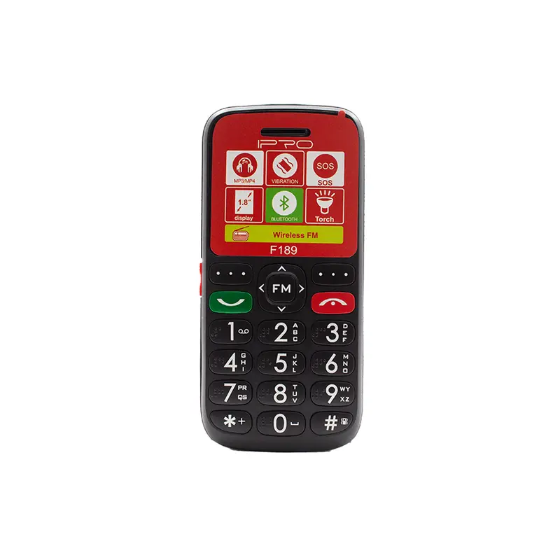 Ipro F189 Dual Sim Feature Phone – 2G Mobile With Long-Lasting Battery (Black) 1