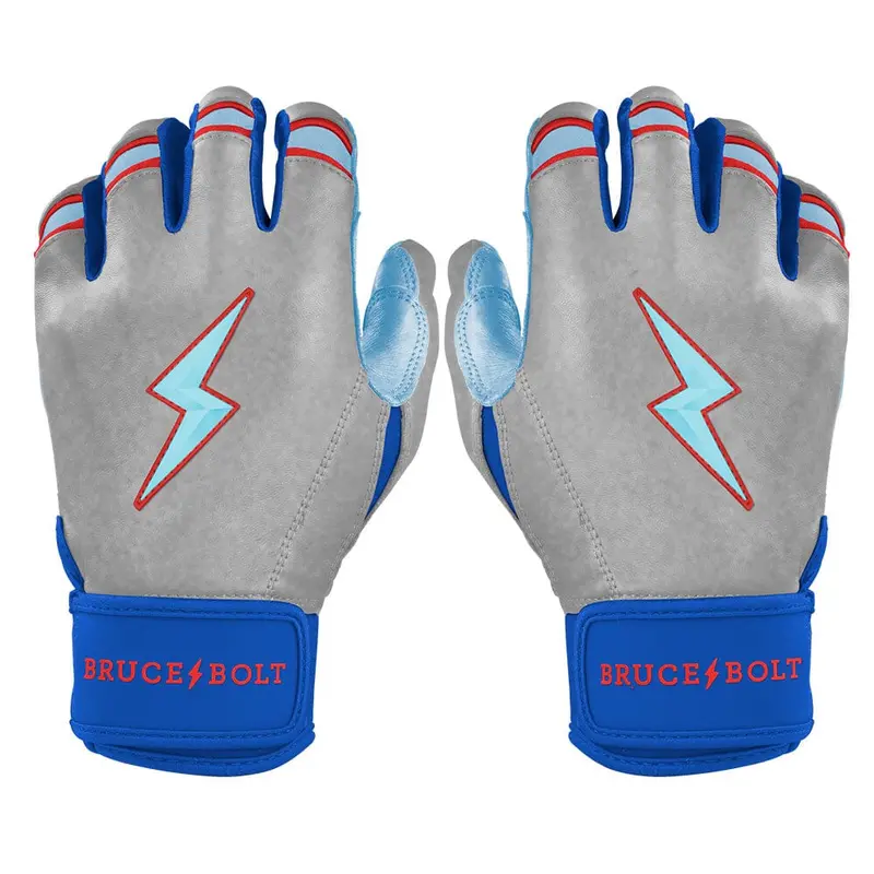 James Outman Metallic Silver Signature Series Short-Cuff Batting Gloves 1