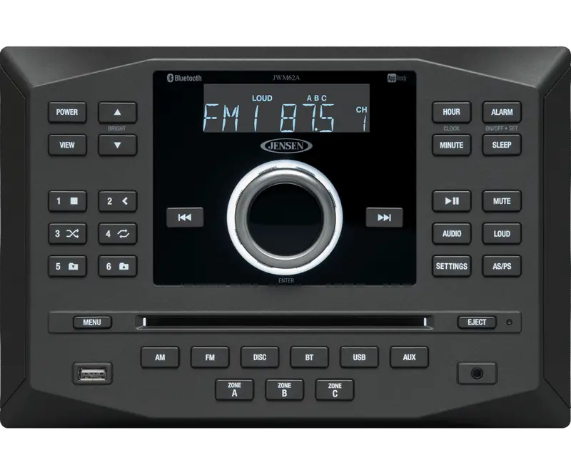 Jensen Jwm62A Multi-Zone Rv Entertainment System – Bluetooth-Enabled, Modular Audio Platform 1
