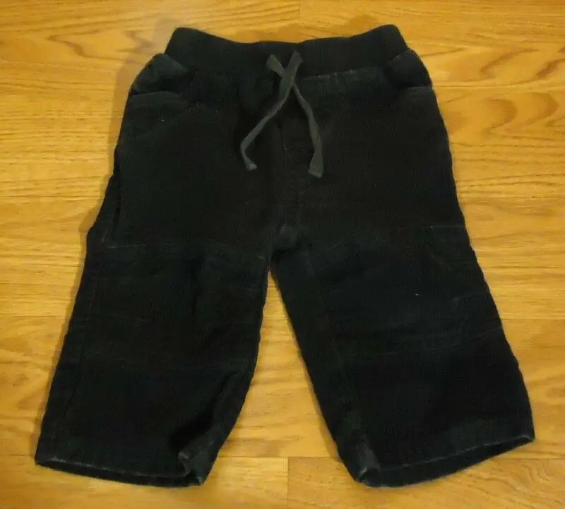 Joe Corduroy Pants For Babies, 3–6 Month Old Boys, Black Cotton Casual Bottoms – Pre-Owned 1