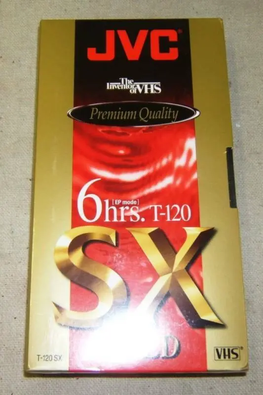 Jvc T-120Sxb Premium Vhs Cassette Tape – Sx Gold Coating, 6-Hour Ep Recording Capacity – Sealed & New 1