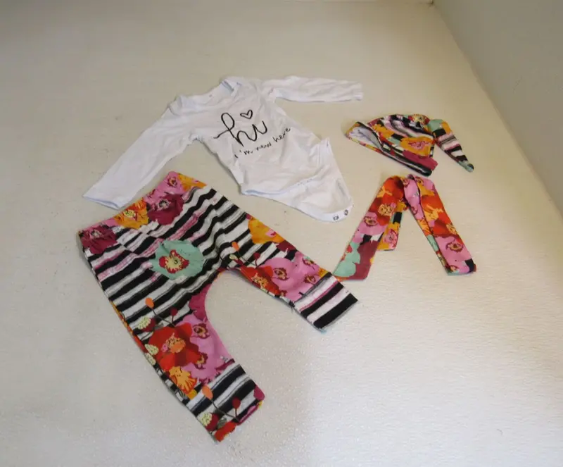 Kangkang Baby Girl 4-Piece Outfit Set – Floral Design, Ages 6–12 Months, New 1