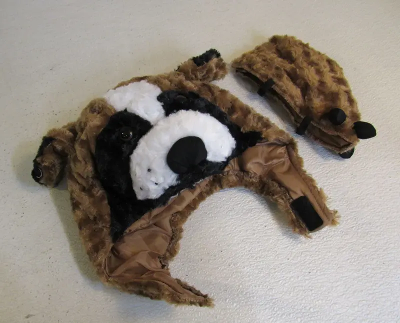 Kids Animal-Ear Headband – Brown/White/Black Furry, Velcro Closure 1