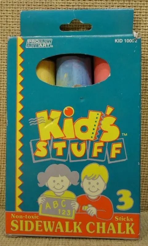 Kids Stuff Non-Toxic, Long-Lasting Sidewalk Chalk Set – 3 Sticks (Model 10002) – Brand New 1