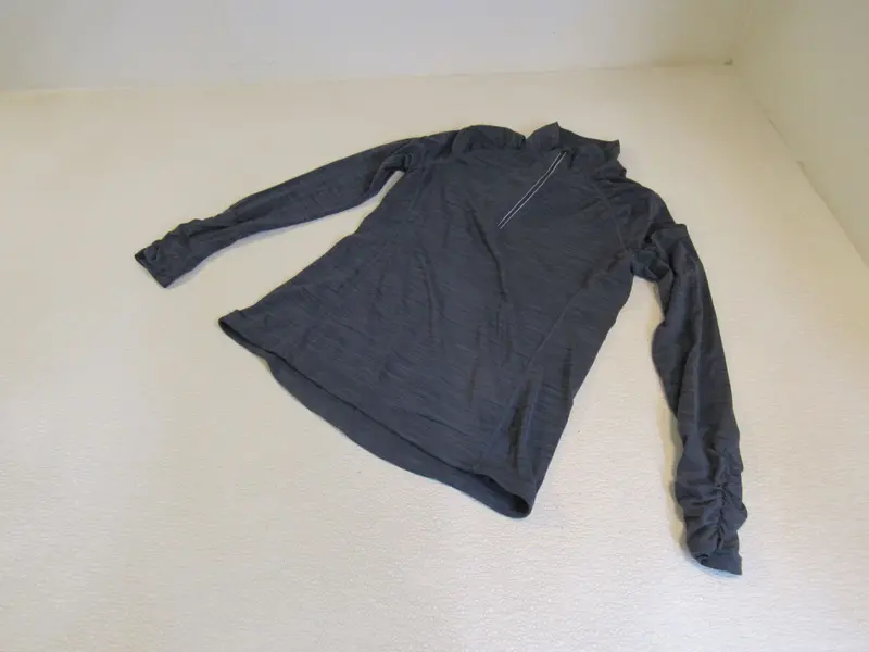Kirkland Signature Dark Gray Quarter-Zip Pullover For Women – Size S, Soft Blend, Lightly Worn 1