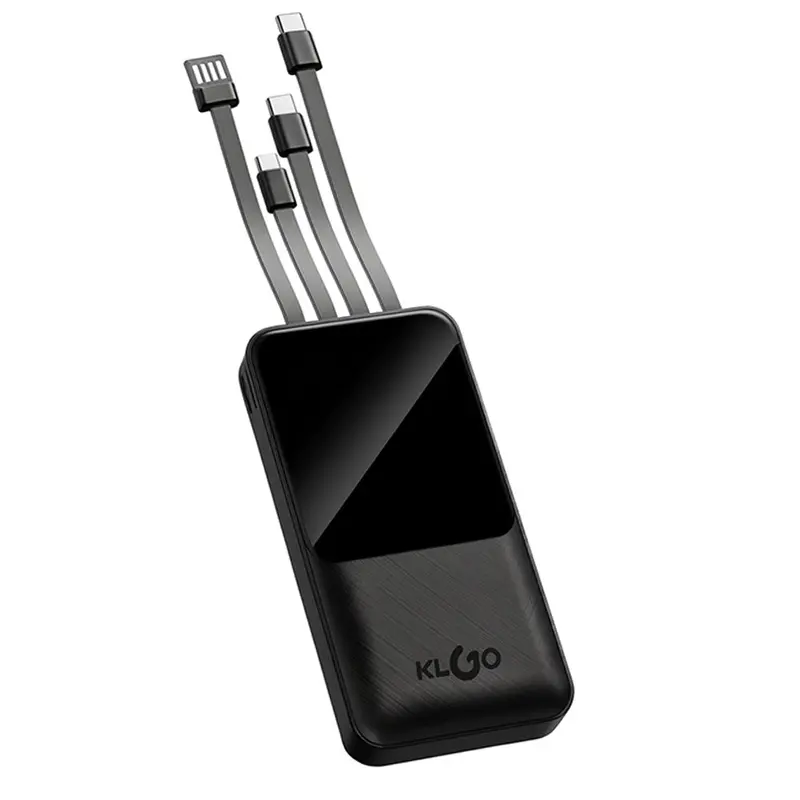 Klgo Kp-28 Bk 10000Mah 4-In-1 Power Bank – Dual Usb, Type-C, And Wireless Charging 1