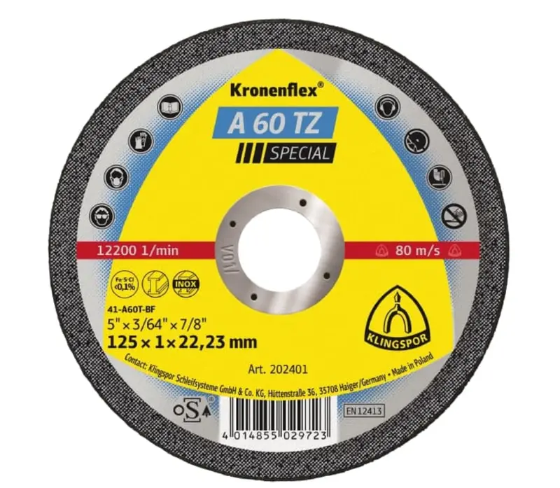 Klingspor A60 Tz Cutting-Off Wheel – 100 × 1.6 × 16 Mm 1