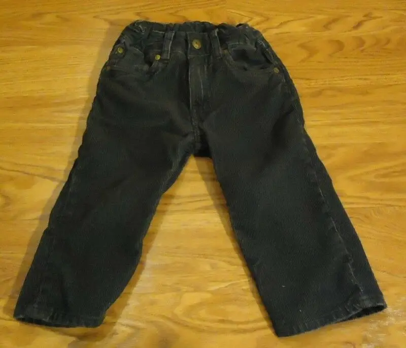 L.O.G.G. H&M Boys’ Corduroy Pants, Sizes 12–18 Months – Classic Black, Pre-Owned 1