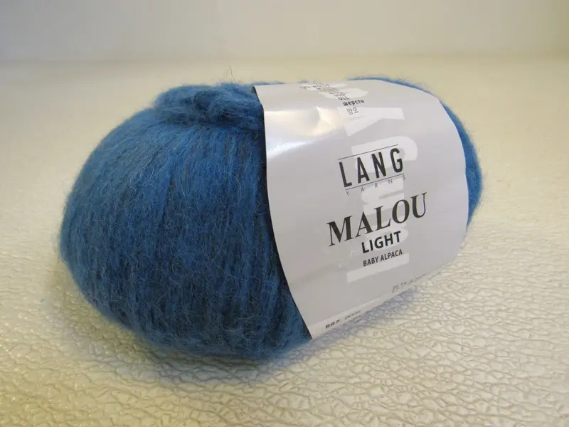 Lang Malou Light Baby Alpaca Yarn In Teal – 1 Ball, 208 Yards, Premium Hand-Knitting Yarn 1